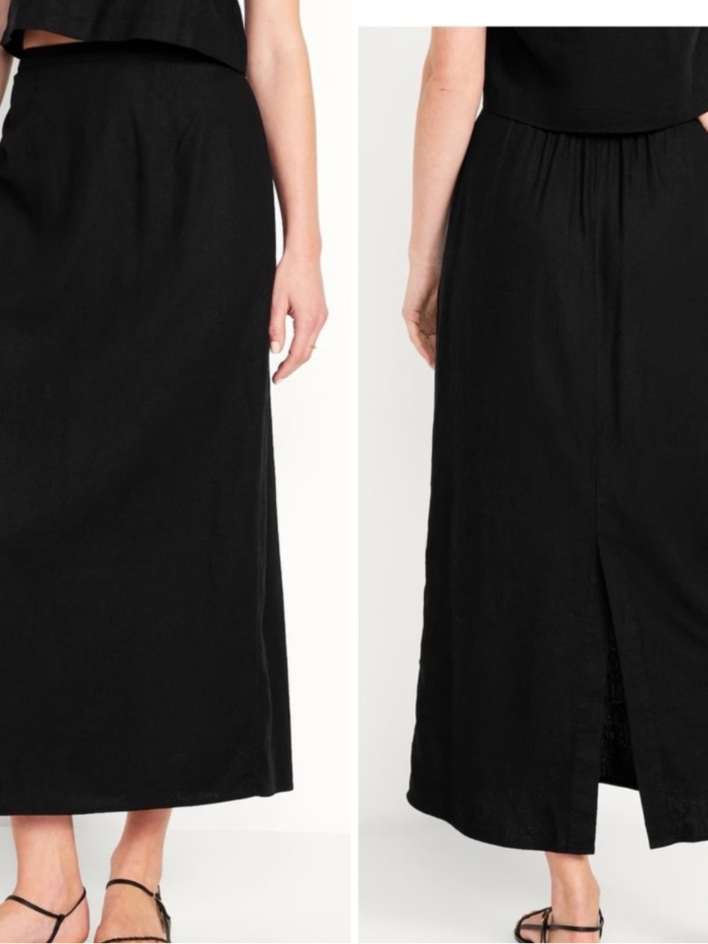 Old Navy Black Maxi Skirt - Straight Silhouette